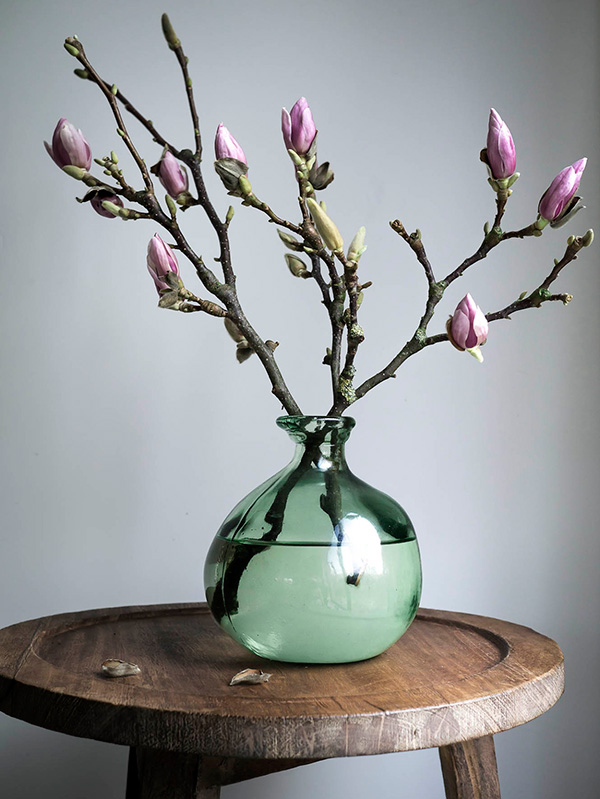 Bloemenknoppen in lente vaas